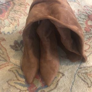 Steve Madden ultra suede rich brown thigh high boot